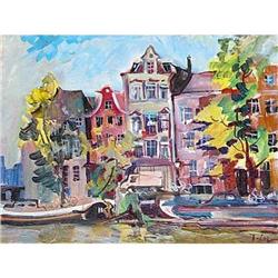 "View from Waterloo" oil in impressionism style#1472837