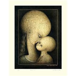 "Gladness - 1984" unique lithograph #1472847