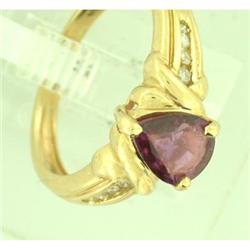 1.63ct Pear Ruby and Diamond 14k Gold Ring #1472870