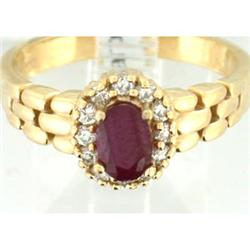 0.75ct Ruby & 0.24tcw Diamond 14k Gold Ring #1472871