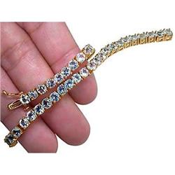 11.50 ctw Aquamarine Tennis Bracelet #1473054