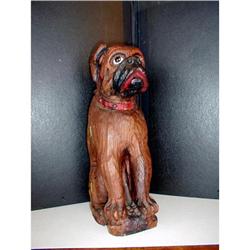 20th c. carved wood box to hold wine bottle #1473074