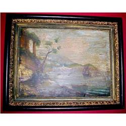 Italian Style Oil on Panel Signed and Dated, #1473076