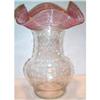 Image 1 : Steuben Controlled Bubble Red Reeded Vase #1473081