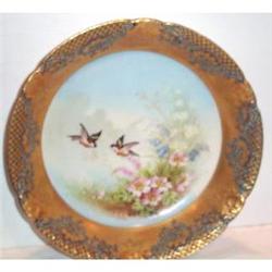 Hand Painted Limoges Bird and Floral Bowl #1473083