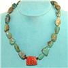 STERLING SILVER CHRYSOCOLLA CORAL Necklace  #1483305