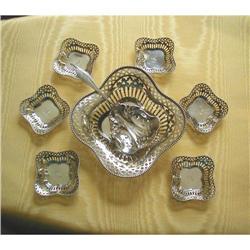 C.1895~HOWARD STERLING 8PC. NUT/MINT TRAY & SET#1483403