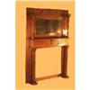 A 920 Antique Oak Mantle With Mirrored Back #1483461