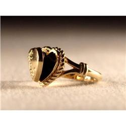 Beautiful Estate 14K YG Yellow Heart Ring #1483469