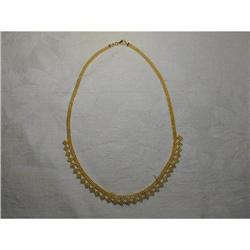 Estate 14K YG Gold Popcorn 17" Chain Necklace #1483474