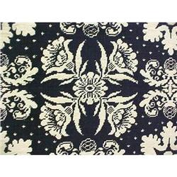 American Jacquard Reversible Blue Coverlet 19c.#1483485