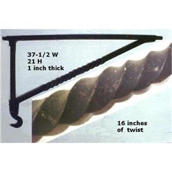 Twisted  Wrought Iron Hearth Crane American 18C#1483487