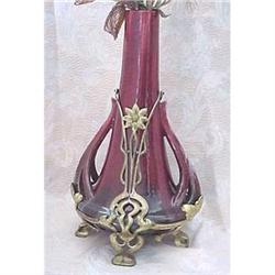 Ault vase in gold gilt holder #1483492