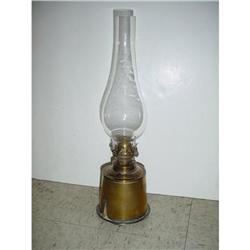 French marine Oil Lamp, brass, Mid 1800's  #1483501