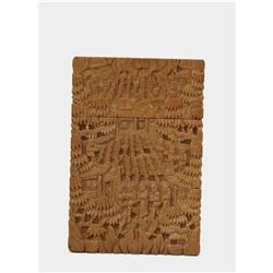 Old Chinese Export Sandlewood Wood Card Case #1483506