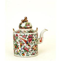 19C Chinese Export Rose Medallion Fu Lion Dog #1483512