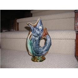 English Majolica Gurgle Jug #1483561