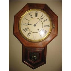 Seth Thomas  Rosewood Octagon 8 Day wall clock #1483586