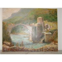 Oil on canvas old  bridge. #1483601
