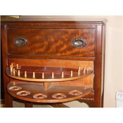 Antique Federal Work Table Spool Cabinet #1483690