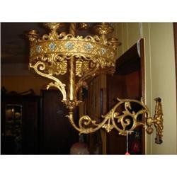 Gothic dore bronze seven candle sconce #1483695