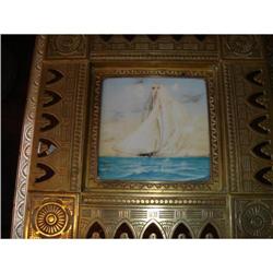 Early victorian brass Card/plant stand #1483697