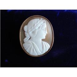 CAMEO VICTORIAN CLASSIC CARVED BROOCH PIN #1483705