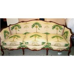 Victorian Sofa with Palm trees fabric 1840 #1483708