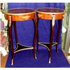 Mahogany Inlay Bronze Side End Occasional Table#1483714