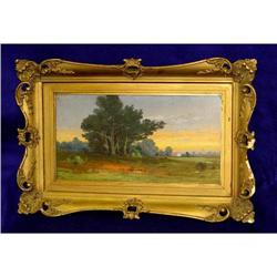 American Landscape Pastel Painting Gilt Frame #1483715