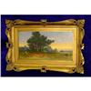 Image 1 : American Landscape Pastel Painting Gilt Frame #1483715