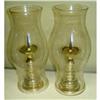 Glass Chimney Polished Brass Spike Candle #1483718