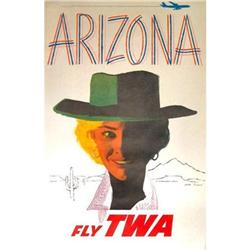 OR. 60s-70s BRIGGS TWA ARIZONA TRAVEL POSTER #1483727