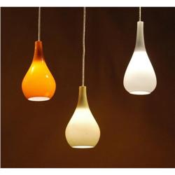 ORIGINAL '70s MODERN LAMP ITALIAN CASED GLASS #1483730