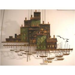 CURTIS JERE SEA/HARBOR SCENE  WALL SCULPTURE #1483738