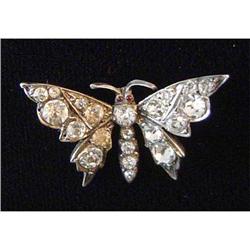 Antique Paste Butterfly Pin #1483747