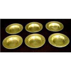 Set of (6) Mini Pewter Plates #1483754