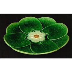 Antique Majolica Lily Pad Plate #1483756