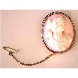 10K Gold Victorian Pink Cameo #1483758