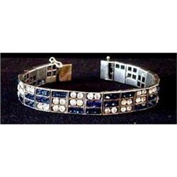 Antique Sterling Paste Art-Deco Bracelet #1483761