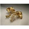 Antique 14K Gold Seed Pearl Grapevine Brooch #1496578