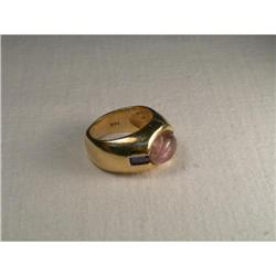 Estate 14K YG Pink Tourmaline Sapphire Ring #1496580