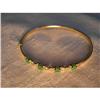 Rare Estate 14K YG Gold Emerald Diamond Bangle #1496590