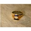 Rare Estate 14K YG Sapphire Diamond Bow Ring #1496600