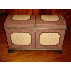 French hand painted trunk Alsace, circa 1860  #1496623
