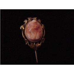 Art Nouveau Coral Cameo and Yellow Gold #1496629