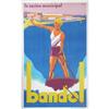 Image 1 : ORIGINAL 30s FRENCH RIVIERA / WATER SKI POSTER #1496680