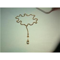 Aquamarine, diamond, lariat necklace #1496768