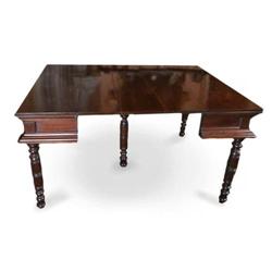 c.1870's Eastlake Walnut Dining Table with 3 #1496770