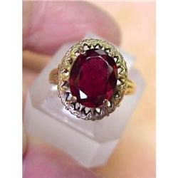 Lovely Gold Antique GARNET RING #1496857